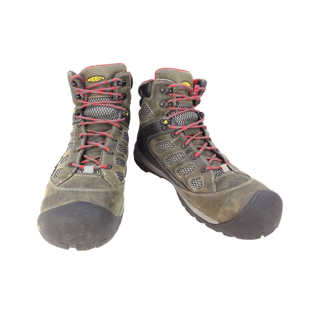 KEEN Utility Mens 11.5 Waterproof Steel Toe Work Boots Brown Black